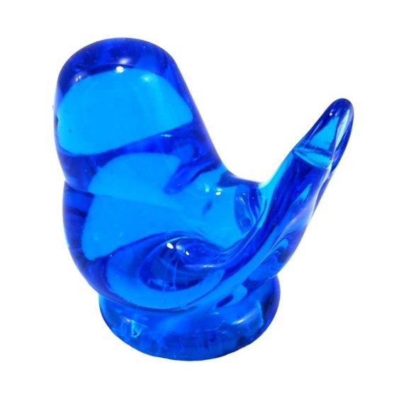 Bluebird of Happiness Leo Ward Paperweight Figurine Art Glass Hand Blown '93 VTG - Picture 4 of 9
